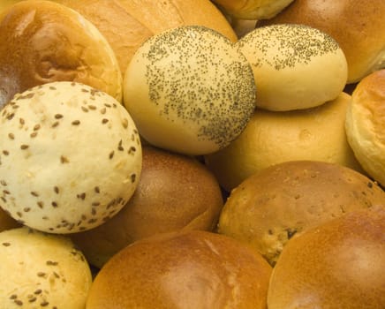 Closeup of a bread and buns