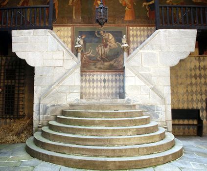 Medieval castle in Turin (Torino), Piedmont, Italy