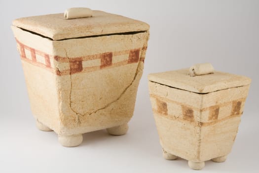 Egyptian Pottery isolated on a white background