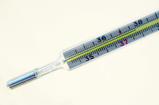 The medical thermometer with a heat