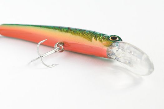 Orange-green fishing lure