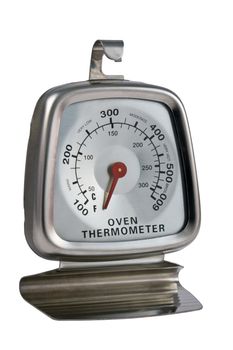 Closeup of Oven Thermometer isolated over white background