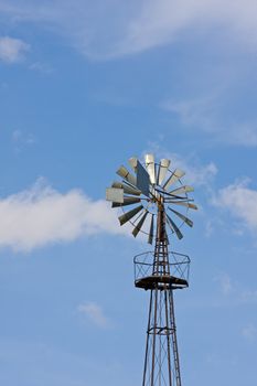 old windmill on a cloudy day