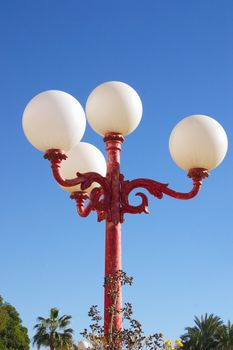 street lighting with with global shades