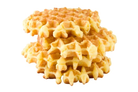 Waffles isolated on a white background