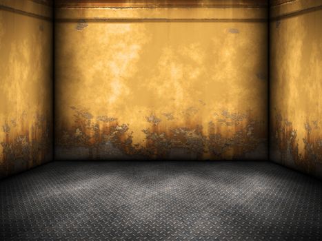 An image of a nice yellow steel room background