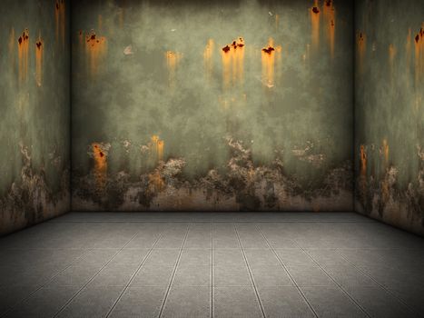 An image of a nice green steel room background