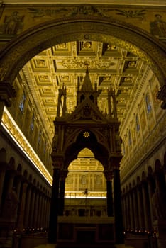 old mosaic in one of the main churches of the Vatican in Rome