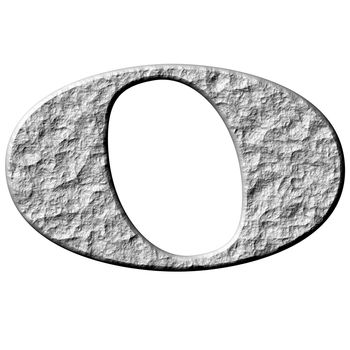 3d stone whole note isolated in white