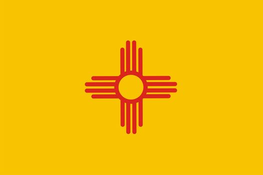 Very large 2d illustration of New Mexico flag
