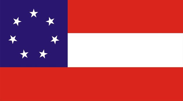 Very large 2d illustration of Georgia State flag
