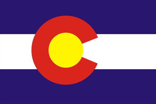 Very large 2d illustration of Colorado flag
