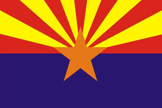 Very large 2d illustration of Arizona flag
