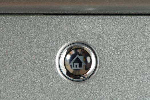The close up shot of media button of a notebook