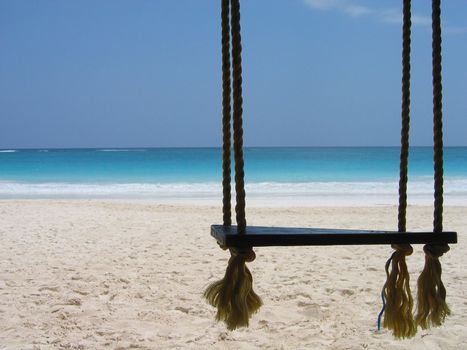 seesaw on the beach