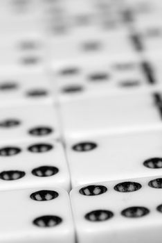 Full frame domino background with selective focus