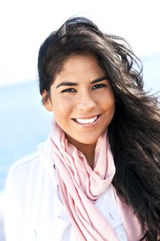 Portrait of beautiful smiling native american girl