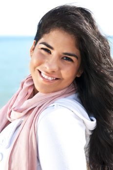 Portrait of beautiful smiling native american girl