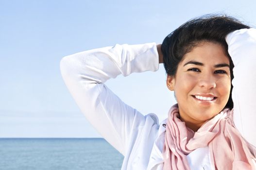 Portrait of beautiful smiling confident native american girl