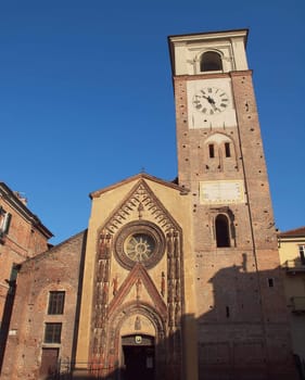 Duomo di Santa Maria Assunta cathedral church in Chivasso, Piedmont, Italy