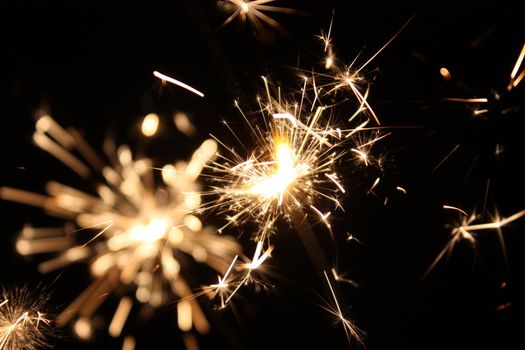 burning sparkler on New Year�s Eve