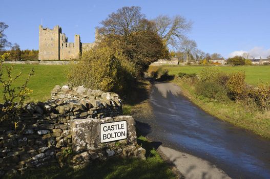 Castle Bolton built in 1399AD Wensleydale Yorkshire Dales UK