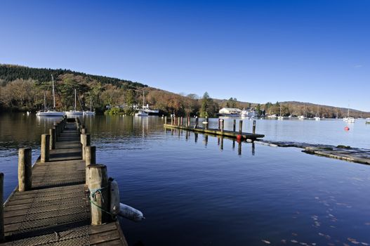 Lake Windermere in Lake District National Park Cumbria England