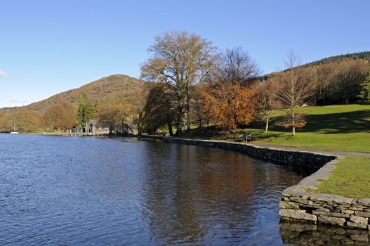 Lake Windermere in Lake District National Park Cumbria England