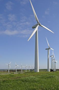Power generation wind farm 35m in height to the hub and have a rotor diameter of 37m on Royd Moor