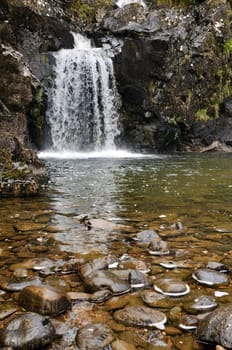 Eas Chia-aig Falls and the Witches Pool Loch Arkaig Scotland - film location for Rob Roy
