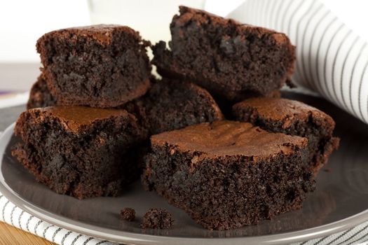 Tempting chocolate brownie treat, moist and delicious.