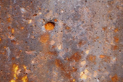 Rough dirty stained rust-colored surface - a background