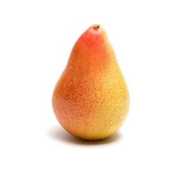 Ripe pear it is isolated on a white background.