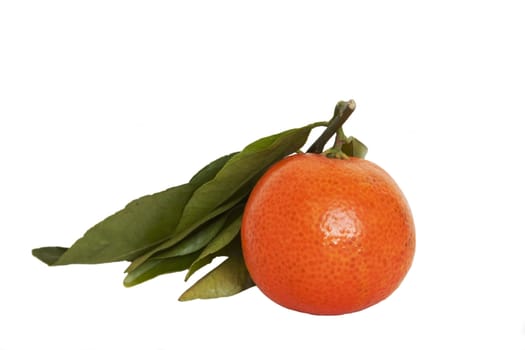 Fresh mandarin isolated over white background