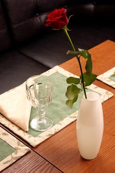 Flower in a vase on a table