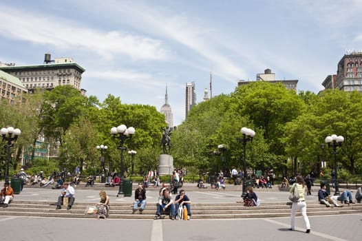 Union Square, mid-town Manhattan.  New York, NY, USA