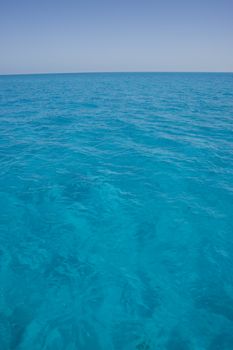 Portrait oriented background image of blue ocean water with a clear sky