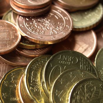 Background of Euro coins money (European currency)