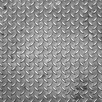 Diamond steel plate useful as a background