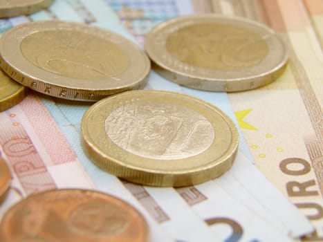 Euro currency - legal tender of the European Union - banknotes and coins
