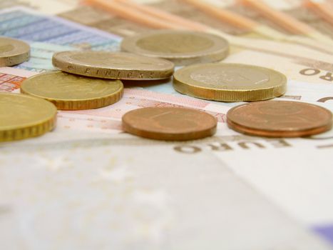 Euro currency - legal tender of the European Union - banknotes and coins