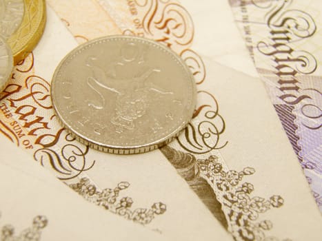 British Sterling pound currency - legal tender of the United Kingdom Union - banknotes and coins