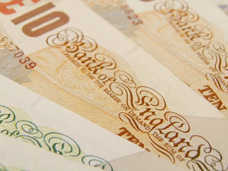 British Sterling pound currency - legal tender of the United Kingdom Union - banknotes and coins