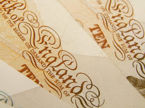 British Sterling pound currency - legal tender of the United Kingdom Union - banknotes and coins