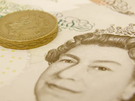 British Sterling pound currency - legal tender of the United Kingdom Union - banknotes and coins