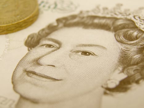 British Sterling pound currency - legal tender of the United Kingdom Union - banknotes and coins