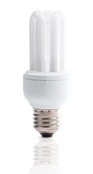 Energy efficient light bulb isolated on the white background