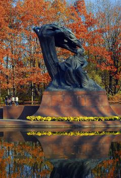 Chopin monument in Lazienki park in Warsaw