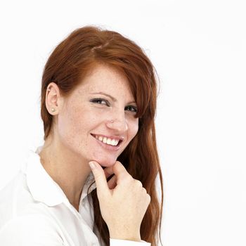 Woman smiling