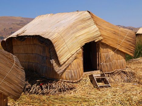 Uros Floating Islands on the Lake Titicaca in Peru